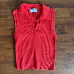 Old Navy‎ Sleeveless Rib-Knit Cropped Polo Sz Small